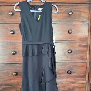 Calvin Klein Black Ruffle Dress